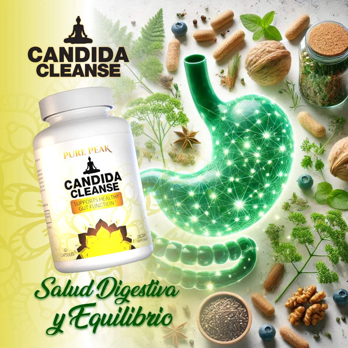 Super Oferta CandidaBalance Reduce hinchazón y gases, mejorando la salud intestinal.